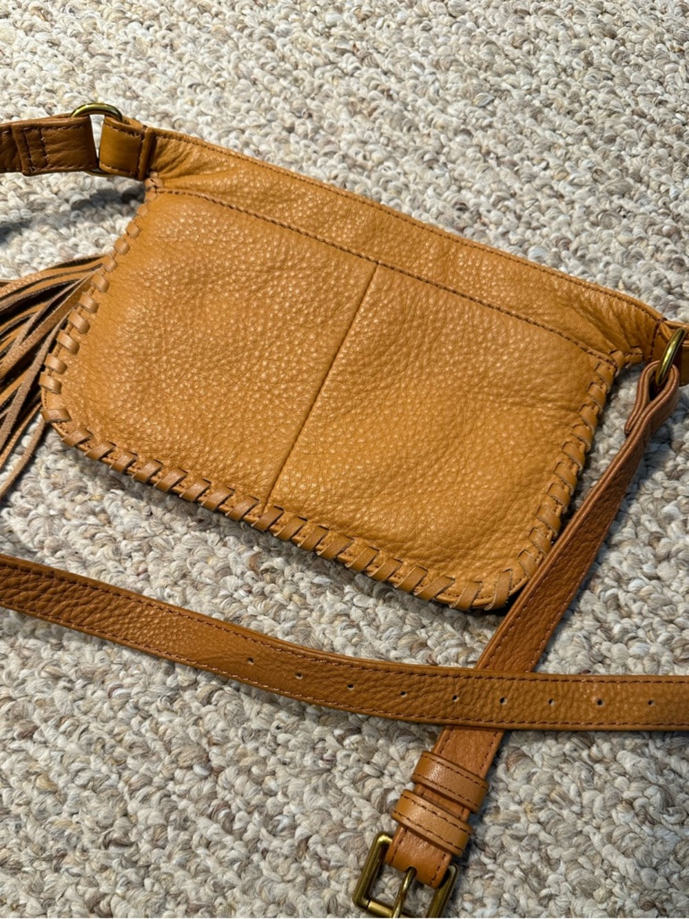 Palm Springs Tan Leather Crossbody/Fanny Bag by Hobo - Picture 12 of 15